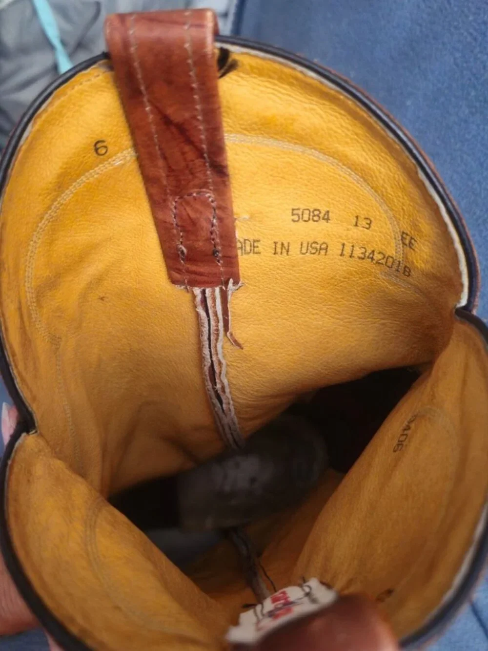 VINTAGE TONY LAMA MEN'S COGNAC LEATHER WESTERN COWBOY BOOTS • SIZE 13D